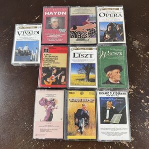 Bach Vivaldi Liszt Haydn Korsakov Wagner Scheherazade Mancini 10 Cassettes Lot